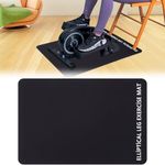 TOBWOLF Non-Slip Workout Mat for Under Desk Ellipticals, Exercise Mat for Ellipse Leg Exerciser Machine, Apply to Foot & Leg Pedal Exerciser for Seniors Fitness, Enhanced Stability & Floor Protection