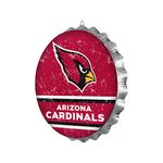 Arizona Cardinals 13” Jumbo Metal Distressed Bottle Cap Wall Sign – Limited Edition FOCO Cardinals Sign – Represent the NFL and Show Your Spirit with Licensed Arizona Football Fan Gear