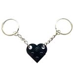 Keyring,Red Couple Love Brick Keyrings,Matching Heart Keyring,Novelty Personalised Keychains Gifts with Key Chains Fit Couples Valentines Day,Birthday,Wedding,Clothes Keychai Accessories (Black)