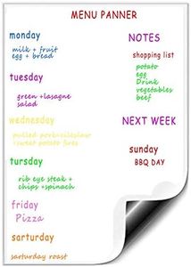 Dry Erase Weekly Calendar Set/Large Magnetic White Board & Grocery List Organizer for Kitchen Refrigerator/Best for Smart Planners (A3)