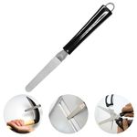 Seki Japan Knife Sharpening Rod, bentable diamond carbon steel kitchen sharpener with black plastic handle, for all types of kitchen cutting tools, including knives, slicers, scissors, etc.