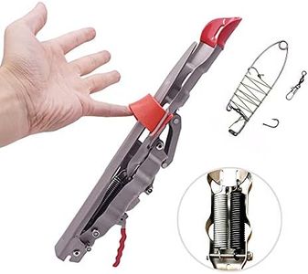 Hetkrishi 2 Spring Loaded Adjustable Fishing Rod Holder Angle Hook Setter Trap, Stainless Steel Auto Tip-Up Pole Ground Stand, Lazy Smart Fish Catcher Rack for Spinning Reels Bank Shore Fishing