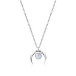 GAVU 925 Sterling Silver Necklace Crescent Moon Necklace Moonstone Necklace for Women