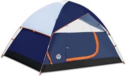 Northroad Camping Tent, 3/4 Person Dome Tent with Removable Rain Fly,Easy Setup Lightweight Tent for Outdoor Camp, Beach,Hiking,Blue&Grey