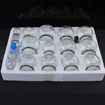 AcuPoints Acupuncture Hijama Fire Glass Cups Set of 16 Pieces for Cupping Therapy