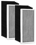 04383 Filter Replacement Compatible with Hamilton Beach 04383, 04384, 04385 Air Purifier, 2 True HEPA Filter & 8 Carbon Filters, Part# 990051000