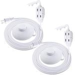 KASONIC Extension Cord with On/Off Switch, 9 Feet 3 Outlets Power Cord with Safety Outlet Cover, Indoor Use, ETL Listed - 2 Pack