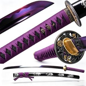 41 inch Handmade Japanese Samurai Katana Sword Full Tang for Man Gift Cosplay Decoration Self Defense