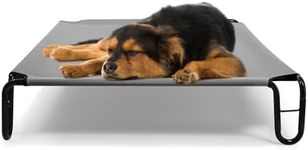 BestVida Elevated Dog Bed, 35 x 28 x 8 inches (Small, Grey)