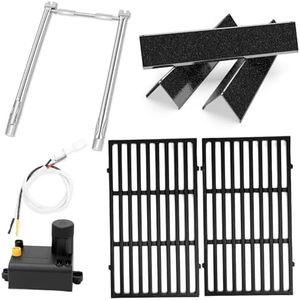 Grill Parts for Weber Spirit I & GS4 II 200 Series with Front Control (2013+) Includes 7635 Flavorizer Bars 69785 Burner Tubes 7637 Cast Iron Grates 7642 Igniter Fits Weber E210 E220 S210 S220