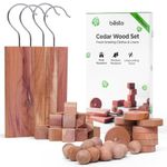 Cedarwood Moth Repellent for Wardrobes, 56 Pcs 100% Natural Cedar Wood Discs, Cedar Wood Rings & Cedar Moth Balls for Storage Box, Drawers, Wardrobe Storage & Clothes, Ideal Moth Killer & Freshener