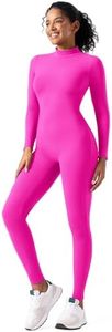 speerise Adult High Neck Zip One Piece Unitard Full Body Leotard Bodycon Jumpsuit for Women