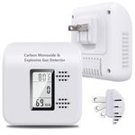 4-in-1 Upgraded Natural Gas Leak Detector and Carbon Monoxide Detectors,Carbon Monoxide Detectors Plug in with Temperature & Humidity Monitor CO Methane Propane Alarm for Home RV Hotel (1Pack White)
