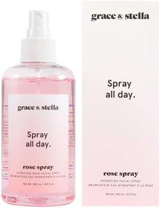 grace & stella Award Winning Rose Water Facial Spray (240ml) - Vegan - Rose Water Spray for Face - Rosewater Spray Toner Rose Hydrosol - Rose Spray Facial Mist - Rosewater Spray Toner Rose Hydrosol