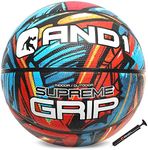 AND1 Supreme Grip Basketball: Official Regulation Size 7 (29.5 inches) Rubber Basketball - Deep Channel Construction Streetball, Made for Indoor Outdoor Games