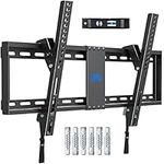 Mounting Dream Tilt TV Wall Mount Bracket for Most 37-82 Inch LED, LCD, OLED, Plasma TVs up to VESA 600x400mm and 60kg, Incl. Fischer Wall Plugs, Tilting TV Bracket MD2268-LK-02