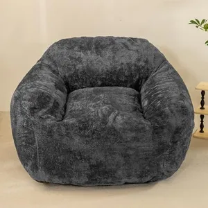 IEVENW Giant Bean Bag Sofa Chair for Adults – Oversized Memory Foam Seating for Lounging, Gaming, Relaxing – Soft and Durable Cover, Dark Grey