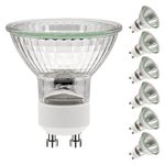 Simusi GU10 Halogen Light Bulbs, GU10 Bulbs 35W, 6 Pack Spotlight Bulbs AC 230V 35W, Light Bulbs Halogen Equivalent Energy 2 Pin 35° Beam Angle 2700K Dimmable Warm White