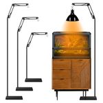 DXOPHIEX Reptile Heat Lamp Stand Reptile Light Stand with 360° Swing Arm, Height Adjustable (15.7inch to 74.3inch) Reptile Lamp Stand for Terrarium Light Fixture and Heat Lamp Holder