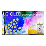 LG 77-Inch Class OLED evo Gallery Edition G2 Series Alexa Built-in 4K Smart TV (3840 x 2160), 120Hz Refresh Rate, AI-Powered 4K, Dolby Cinema, WiSA Ready, Cloud Gaming (OLED77G2PUA, 2022), Silver