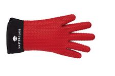 MasterClass Waterproof and Heat-Resistant Silicone Oven Glove with Fingers - Red