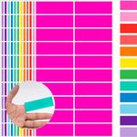 YSHIHE 480 Pack Rectangular Coloured Stickers Labels,76mm x 25mm Rainbow Sticky Label - 12 Colours Color Coding Labels by YSHIHE