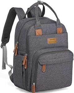 TRUE HUMAN Designer ultra premium Multipurpose Diaper bag, baby bags, Anti Theft, Maternity Bag, Nappy Bag mothers bags, Baby Shower Gift (GREY)