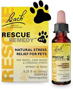 Bach RESCUE REMEDY PET Dropper 10mL, Natural Stress Relief, Calming for Dogs, Cats, & Other Pets, Homeopathic Flower Essence, Thunder, Fireworks, Travel, Separation, Sedative-Free