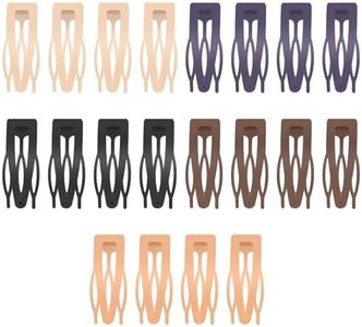 Lot de 20 pinces à cheveux à double prise en main - 5 couleurs - Barrettes à cheveux en métal - Accessoires pour cheveux fins - Fournitures de salon de coiffure - Accessoires pour cheveux