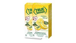 TRUE LEMON Water Enhancer, Bulk Dispenser, 0 Calorie Drink Mix Packets For Water, Sugar Free Lemon Flavoring Powder Packets, 100 Count (Pack of 2)