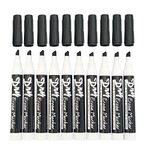 Volcanics Dry Erase Markers Low Odor Chisel Tip Whiteboard Markers Pack of 10, Black