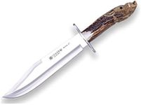 Collection Knife Joker Bowie 25" CTJ101, Hand-Carved Deer Horn Handle, 25 cm MOVA Steel Blade, Presentation Box, Tool for Fishing, Hunting, Camping and Hiking