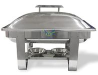 Malabar Rectangular Chafing Dish Stainless Steel, Chafing Dish for Restaurants, Hotel and buffets - (Model DBL Wax - 10 LTR)