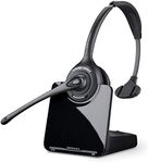 Poly - CS510 Support Convertible Wireless Headset (Plantronics) - Over-the-Head One Ear/Monaural Headset - DECT 6.0 - Connects to Desk Phone - Telephone Headset