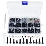 520pcs Universal RC Screw Kit Screws Assortment Set for Traxxas Arrma Redcat HPI Axial SCX10 Losi 1/8 1/10 1/12 1/16 Scale RC Cars Screws Set Trucks Crawler Parts