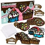 28-Pack Chocolate Scented Valentines Day Cards with Envelopes I Scratch & Sniff Valentines Day Cards for Kids School Party Favor I Valentines Day Gifts for Kids I Valentines Cards for Kids Classroom