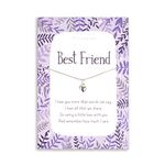 Friendship necklace best friend | sterling silver jewellery heart charm and chain | sentimental inspirational gift for cheer up for women | presents birthday or christmas uk | her girls woman