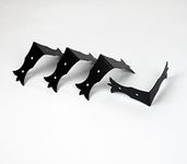 Indoor Outdoors 4 X Vintage Style Decorative Corner Joint Railway Sleepers Brackets for Planters, Retaining Walls, Pathway and Double Height Driveway Edging - Matte Black