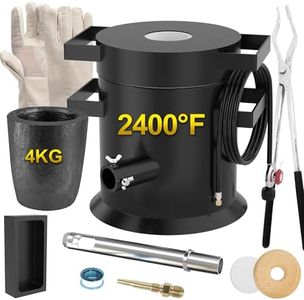 MMasters 4KG Propane Melting Furnace Kit with Gloves, 2500℉ High-Efficiency Metal Foundry for Gold, Silver, Copper, and Aluminum Smelting, Ideal for Jewelry Making and Metal Casting