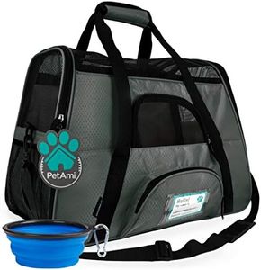 PetAmi Airline Approved Pet Carrier for Cat, Soft Sided Dog Carrier for Small Dogs, Cat Travel Supplies Accessories for Indoor Cats, Ventilated Pet Carrying Bag for Medium Large Kitten Puppy
