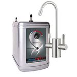 Ready Hot 41-RH-200-F560-BN Instant Hot Water Dispenser System, 2.5 Quarts, Manual Dial Dual Lever Hot and Cold Water Faucet Brushed Nickel