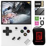 RG35XX Plus Handheld Game Console with Custom Portable Case 3.5 Inch IPS Screen Linux System Retro Games Consoles Built-in 64G TF Card 5500+ Classic Games Support HDMI and TV Output