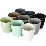 Youngever 9 Pack Re-usable 250ML Kids Cups, Kids Plastic Cups, Kids Drinking Cups, Toddler Cups in 9 Assorted Colors (Urban)