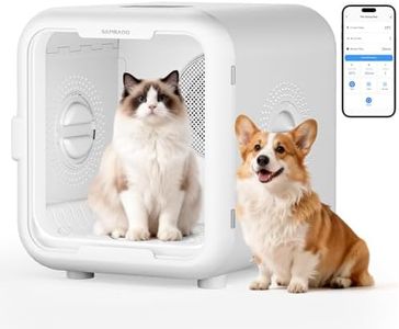 Samrado Automatic Pet Dryer Box for Cats & Small Dogs, 68L Dog Cat Dryer for Pet Grooming, Quiet 40dB Hands-Free Drying, App-Control, 6 Modes, Temperature Control & Overheat Protection