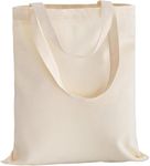 Metsi Canvas Tote Bag For Women, Plain Tote Bag For Painting With Zipper, Reusable Multi-Purpose Cotton Bags For School/Gym/Shopping/Beach & Groceries, Diy Gift Bags, 13"X15", Beige