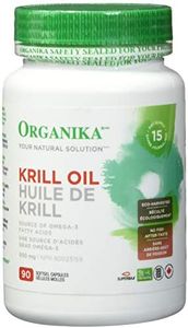 Organika Krill Oil- Sustainable Source from Antarctica, High Absorption of DHA and EPA Omega 3, Brain and Heart Support- 90sftgl