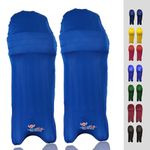 Bratla Cricket Batting Pads Covers Color Fit Neatly on Legguards Easily Put On Royal Blue