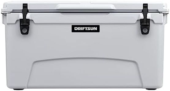 Driftsun 75 Quart Ice Chest, Heavy Duty, High Performance Roto-Molded Commercial Grade Insulated Cooler, White