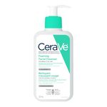 CeraVe FOAMING Face Cleanser, Gentle Face Wash with Hyaluronic Acid, Niacinamide, Ceramides. Makeup Remover for oily skin, won’t clog pores. Oil & sebum control. Non-Comedogenic, Sensitive Skin, Men & Women, 237mL