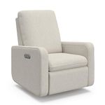 Graco Teddi Power Recliner Swivel Glider (Dune Basketweave) – GREENGUARD Gold Certified, CertiPUR-US Certified Foam, Electronic Power Recline, USB-A & USB-C Charger, Premium Cushioning & Comfort